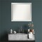 Brushed Sterling Silver Non-Beveled Custom Framed Bathroom Vanity Wall Mirror